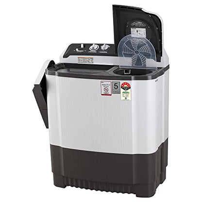 LG 7 Kg 5 Star Wind Jet Dry Semi-Automatic Top Loading Washing Machine (P7020NGAZ, Dark Gray, Rat Away Feature) 