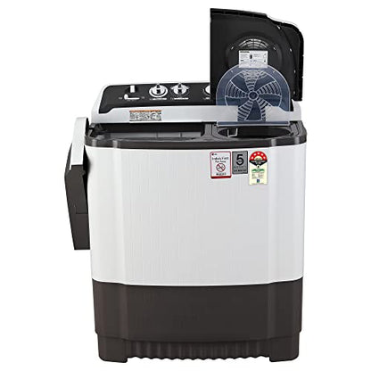 LG 7 Kg 5 Star Wind Jet Dry Semi-Automatic Top Loading Washing Machine (P7020NGAZ, Dark Gray, Rat Away Feature) 