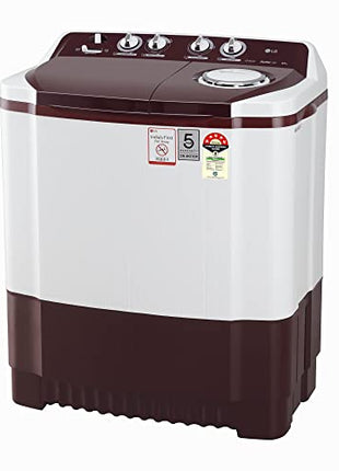 LG 8.5 kg 5 Star Semi-Automatic Top Load Washing Machine (P8530SRAZ, Burgundy, Roller Jet Pulsator) 
