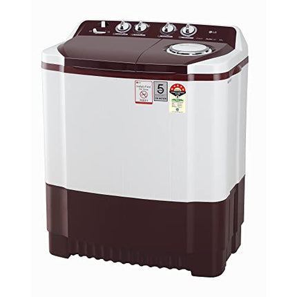 LG 8.5 kg 5 Star Semi-Automatic Top Load Washing Machine (P8530SRAZ, Burgundy, Roller Jet Pulsator) 