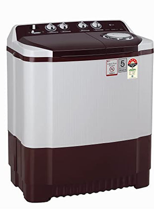 LG 8.5 kg 5 Star Semi-Automatic Top Load Washing Machine (P8530SRAZ, Burgundy, Roller Jet Pulsator) 