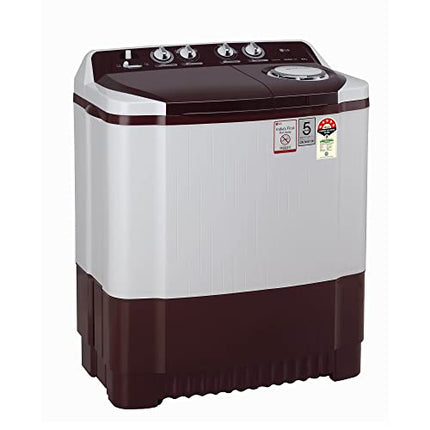 LG 8.5 kg 5 Star Semi-Automatic Top Load Washing Machine (P8530SRAZ, Burgundy, Roller Jet Pulsator) 