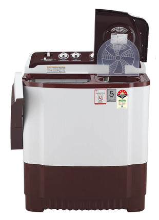 LG 8.5 kg 5 Star Semi-Automatic Top Load Washing Machine (P8530SRAZ, Burgundy, Roller Jet Pulsator) 