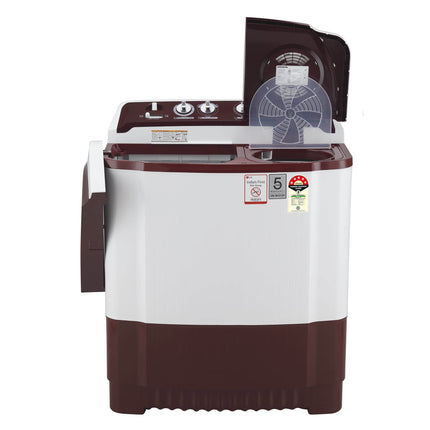 LG 8.5 kg 5 Star Semi-Automatic Top Load Washing Machine (P8530SRAZ, Burgundy, Roller Jet Pulsator) 