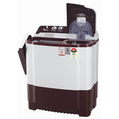 LG 8.5 kg 5 Star Semi-Automatic Top Load Washing Machine (P8530SRAZ, Burgundy, Roller Jet Pulsator) 