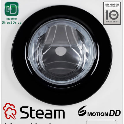 LG 8 Kg 5 Star Steam, Inverter Direct Drive Technology, 6 Motion DD, Fully-Automatic Front Load Washing Machine (FHB1208Z2W, Dial + Full Touch Buttons & LED Display, Essence White) 