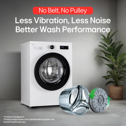LG 8 Kg 5 Star Steam, Inverter Direct Drive Technology, 6 Motion DD, Fully-Automatic Front Load Washing Machine (FHB1208Z2W, Dial + Full Touch Buttons & LED Display, Essence White) 