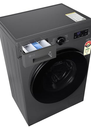 LG 8 Kg, 5 Star, Wi-Fi, Direct Drive Technology, Steam Wash, 6 Motion DD, Fully-Automatic Front Load Washing Machine (FHB1208Z4M, Allergy Care, In-Built Heater, Touch Panel, 2024 model, Middle Black) 