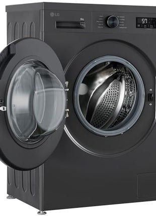LG 8 Kg, 5 Star, Wi-Fi, Direct Drive Technology, Steam Wash, 6 Motion DD, Fully-Automatic Front Load Washing Machine (FHB1208Z4M, Allergy Care, In-Built Heater, Touch Panel, 2024 model, Middle Black) 