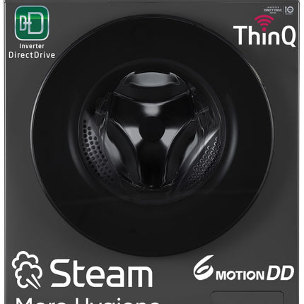 LG 8 Kg, 5 Star, Wi-Fi, Direct Drive Technology, Steam Wash, 6 Motion DD, Fully-Automatic Front Load Washing Machine (FHB1208Z4M, Allergy Care, In-Built Heater, Touch Panel, Middle Black) 
