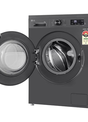 LG 8 Kg, 5 Star, Wi-Fi, Direct Drive Technology, Steam Wash, 6 Motion DD, Fully-Automatic Front Load Washing Machine (FHB1208Z4M, Allergy Care, In-Built Heater, Touch Panel, Middle Black) 