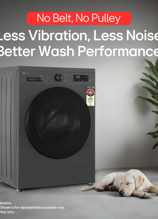 LG 8 Kg, 5 Star, Wi-Fi, Direct Drive Technology, Steam Wash, 6 Motion DD, Fully-Automatic Front Load Washing Machine (FHB1208Z4M, Allergy Care, In-Built Heater, Touch Panel, Middle Black) 