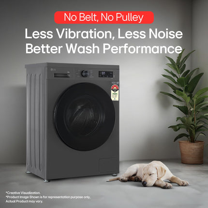 LG 8 Kg, 5 Star, Wi-Fi, Direct Drive Technology, Steam Wash, 6 Motion DD, Fully-Automatic Front Load Washing Machine (FHB1208Z4M, Allergy Care, In-Built Heater, Touch Panel, Middle Black) 
