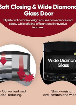 LG 9.0 Kg, 5 Star, AI Direct Drive Technology, Steam Wash for Allergy Removal, Fully-Automatic Top Loading Washing Machine (THD09SPM, Middle Black, More Fabric Care & Convenience, In-Built Heater) 