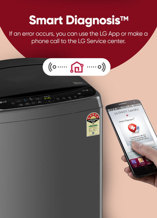 LG 9.0 Kg, 5 Star, AI Direct Drive Technology, Steam Wash for Allergy Removal, Fully-Automatic Top Loading Washing Machine (THD09SPM, Middle Black, More Fabric Care & Convenience, In-Built Heater) 
