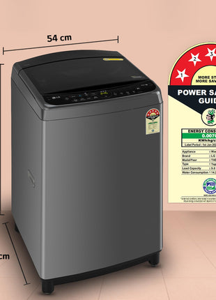 LG 9.0 Kg, 5 Star, AI Direct Drive Technology, Steam Wash for Allergy Removal, Fully-Automatic Top Loading Washing Machine (THD09SPM, Middle Black, More Fabric Care & Convenience, In-Built Heater) 