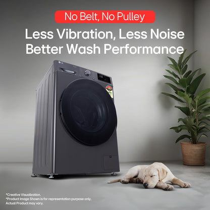 LG 9 Kg, 5 Star, AI Direct Drive Technology, Steam, 6 Motion DD & Wi-Fi Fully-Automatic Front Load Washing Machine (FHP1209Z5M, Intelligent & Convenient Fabric Care, Allergy Care, Middle Black) 