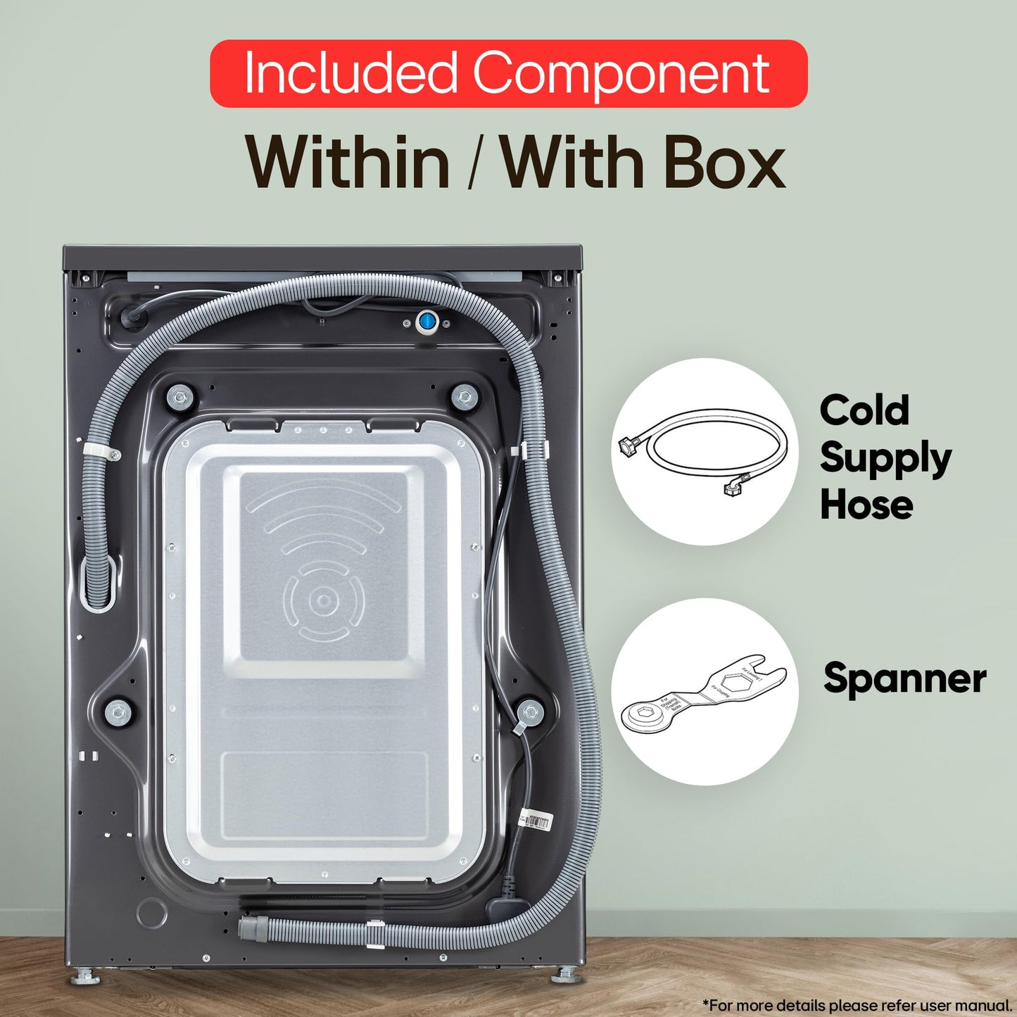 LG 9 Kg, 5 Star, AI Direct Drive Technology, Steam, 6 Motion DD & Wi-Fi Fully-Automatic Front Load Washing Machine (FHP1209Z5M, Intelligent & Convenient Fabric Care, Allergy Care, Middle Black) 