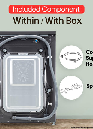 LG 9 Kg, 5 Star, AI Direct Drive Technology, Steam, 6 Motion DD & Wi-Fi Fully-Automatic Front Load Washing Machine (FHP1209Z5M, Intelligent & Convenient Fabric Care, Allergy Care, Middle Black) 