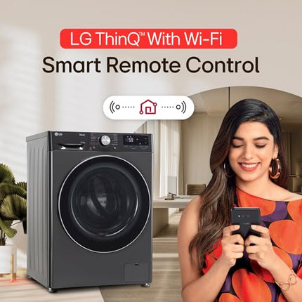 LG Smart Choice,11 Kg (Wash)/7 Kg (Dry), AI Direct Drive Technology, Steam, 6 Motion DD & Wi-Fi Front Load Fully Automatic Washer Dryer (FHD1107SWM, Intelligent & Convenient Fabric Care, Middle Black) 