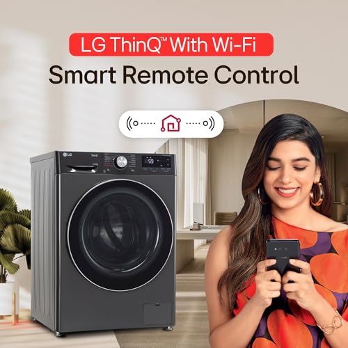 LG Smart Choice,11 Kg (Wash)/7 Kg (Dry), AI Direct Drive Technology, Steam, 6 Motion DD & Wi-Fi Front Load Fully Automatic Washer Dryer (FHD1107SWM, Intelligent & Convenient Fabric Care, Middle Black) 