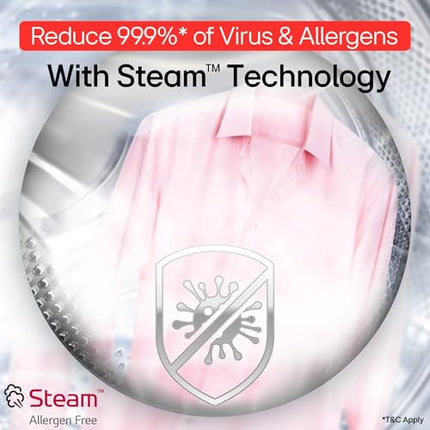 LG Smart Choice,11 Kg (Wash)/7 Kg (Dry), AI Direct Drive Technology, Steam, 6 Motion DD & Wi-Fi Front Load Fully Automatic Washer Dryer (FHD1107SWM, Intelligent & Convenient Fabric Care, Middle Black) 