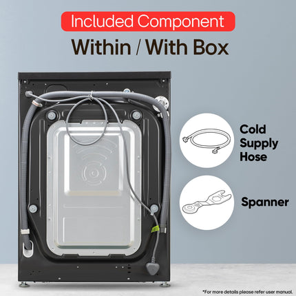 LG Smart Choice,11 Kg (Wash)/7 Kg (Dry), AI Direct Drive Technology, Steam, 6 Motion DD & Wi-Fi Front Load Fully Automatic Washer Dryer (FHD1107SWM, Intelligent & Convenient Fabric Care, Middle Black) 