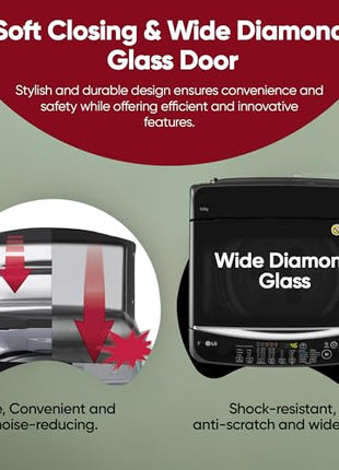 LG Smart Choice, 9 Kg, 5 Star, Smart Inverter Technology, Turbodrum, Fully Automatic Top Load Washing Machine (T90AJMB1Z, Jetspray+, Turbowash, Auto Tub Clean after every wash cycle, Middle Black) 