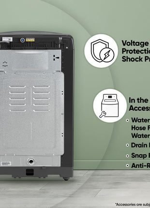 LG Smart Choice, 9 Kg, 5 Star, Smart Inverter Technology, Turbodrum, Fully Automatic Top Load Washing Machine (T90AJMB1Z, Jetspray+, Turbowash, Auto Tub Clean after every wash cycle, Middle Black) 