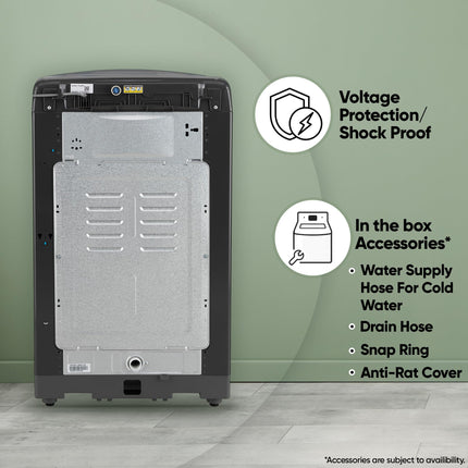 LG Smart Choice, 9 Kg, 5 Star, Smart Inverter Technology, Turbodrum, Fully Automatic Top Load Washing Machine (T90AJMB1Z, Jetspray+, Turbowash, Auto Tub Clean after every wash cycle, Middle Black) 