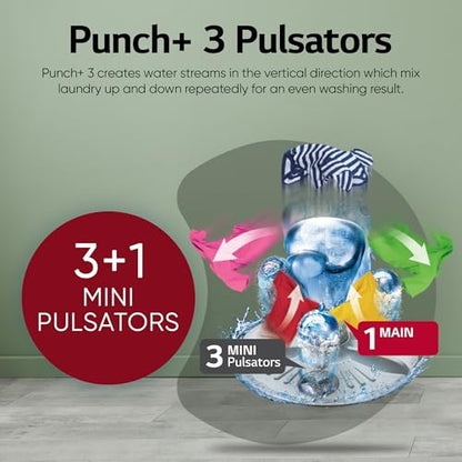 LG Smart Choice, 9 Kg, 5 Star, Smart Inverter Technology, Turbodrum, Fully Automatic Top Load Washing Machine (T90AJMB1Z, Jetspray+, Turbowash, Auto Tub Clean after every wash cycle, Middle Black) 