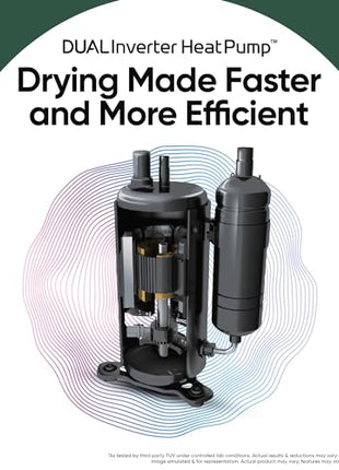 LG WashTower 13 Kg /10 Kg with AI Direct Drive & DUAL Inverter Heat Pump, Fully Automatic Front Load Washing Machine and Dryer (FWT1310BG) with Wi Fi & Central Control Panel Natural Beige & Green 