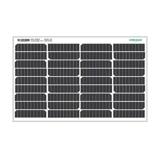LOOM SOLAR Panel 55 WATT/12 V Mono PERC, Performance Warranty 25 Years 