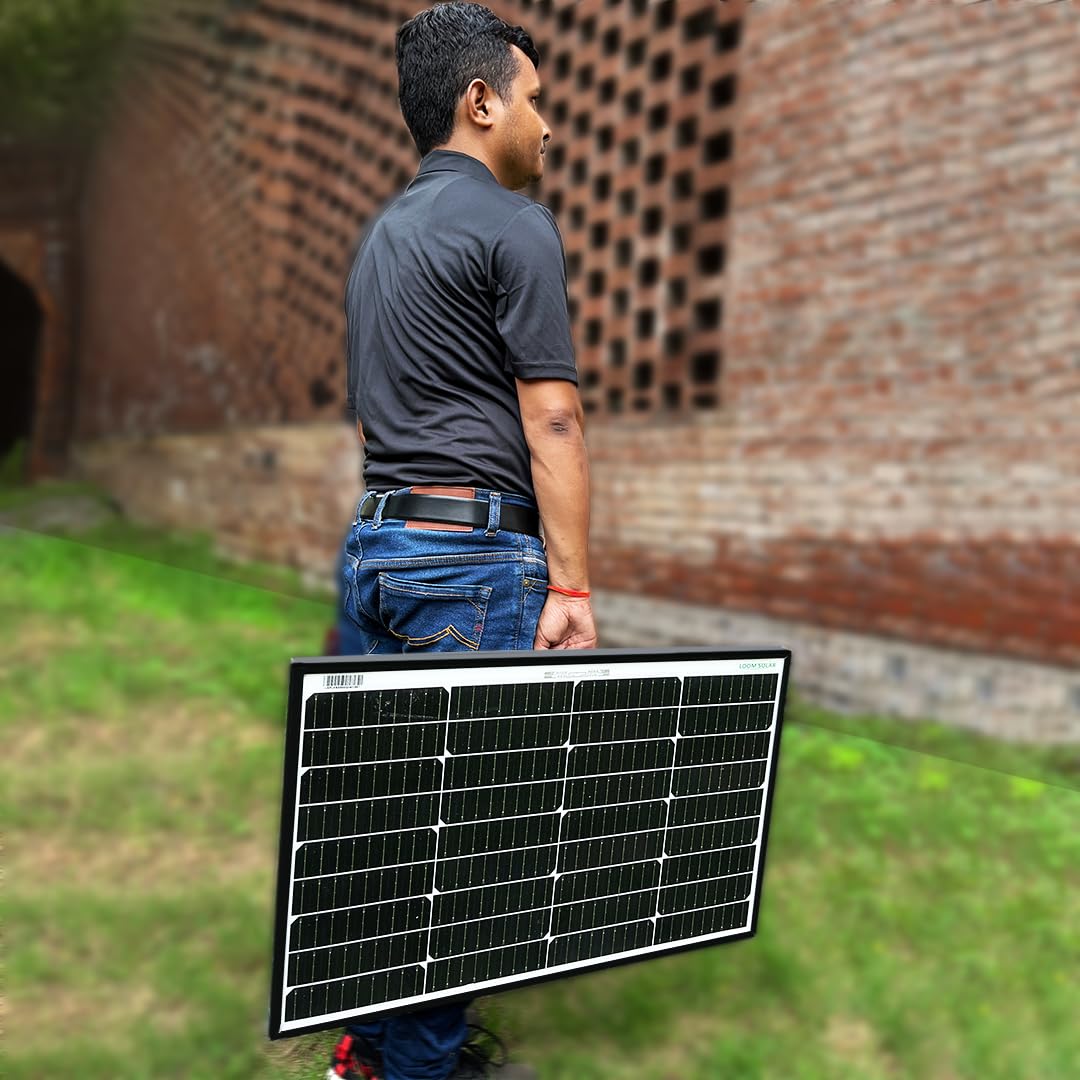 LOOM SOLAR Panel 55 WATT/12 V Mono PERC, Performance Warranty 25 Years 