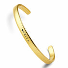 LOUIS MILLER Personalised Golden Kada | With 1 Year Colour Warranty | Kada For Unisex | Adjustable in Size | Glossy Golden Finish | 