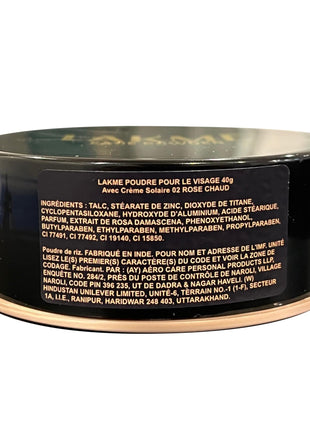 Lakme Rose Loose Face Powder with Sunscreen, Warm Pink, Face Makeup for a Rosy Glow - Matte Finish for Oily Skin Control, 40 g 
