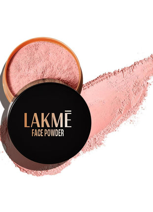 Lakme Rose Loose Face Powder with Sunscreen, Warm Pink, Face Makeup for a Rosy Glow - Matte Finish for Oily Skin Control, 40 g 