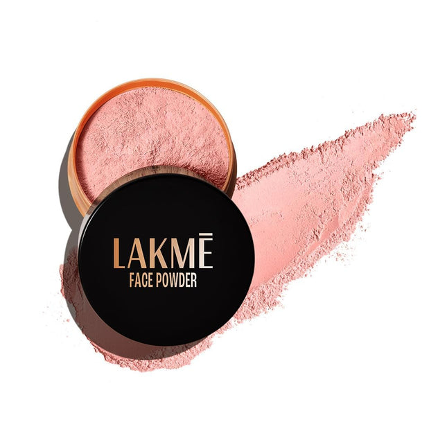 Lakme Rose Loose Face Powder with Sunscreen, Warm Pink, Face Makeup for a Rosy Glow - Matte Finish for Oily Skin Control, 40 g 