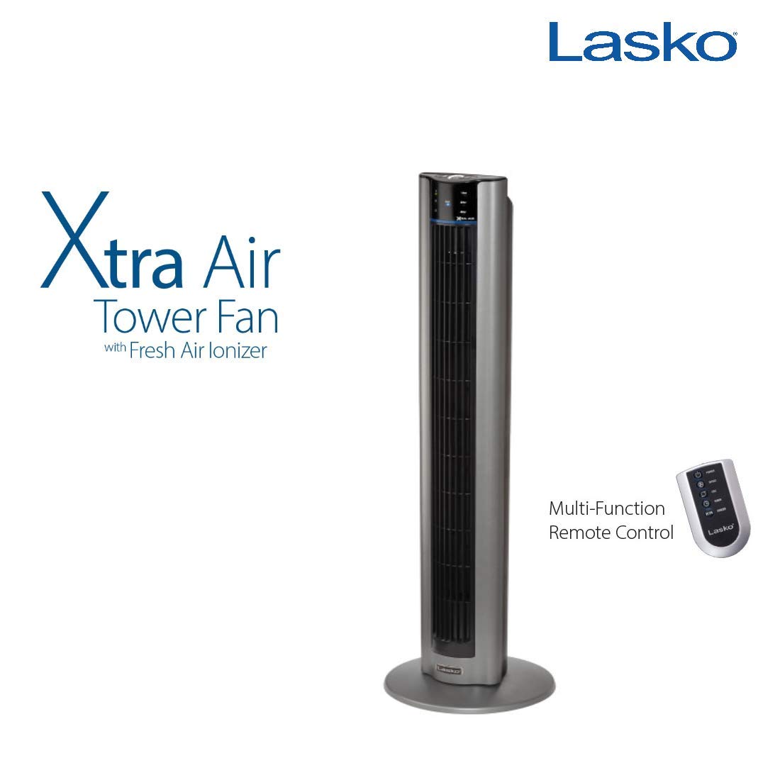 Lasko 48" Xtra Air Tower Fan with Fresh Air Ionizer, Timer and Remote Control for Home,Bedroom and Office use, with 3 yr India On-site warranty. 