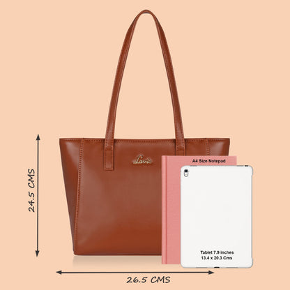 Lavie Betula Women's Tote Bag (Brown, Tan) 