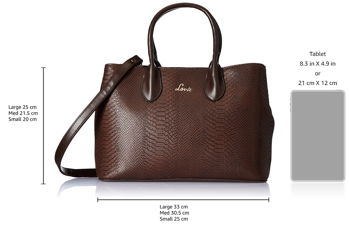 Lavie Women's Ficus Medium Satchel Handbag for Women | Satchel Bag for Work | Ladies purse | Stylish Shoulder Bag | Gift For Women 