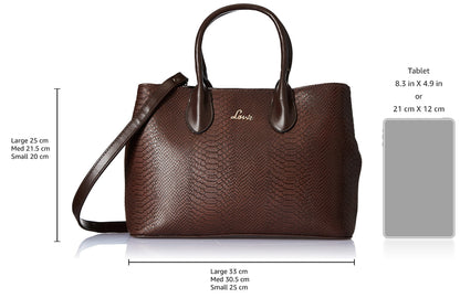 Lavie Women's Ficus Medium Satchel Handbag for Women | Satchel Bag for Work | Ladies purse | Stylish Shoulder Bag | Gift For Women 