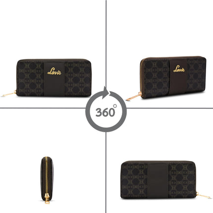 Lavie Women's Mono Wallet | Ladies Stylish Purse Bag | Credit Card, Money Holder | Zip Around Wallet | Gift for Women 