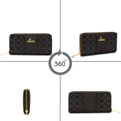 Lavie Women's Mono Wallet | Ladies Stylish Purse Bag | Credit Card, Money Holder | Zip Around Wallet | Gift for Women 