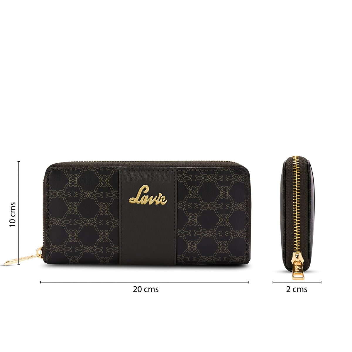 Lavie Women's Mono Wallet | Ladies Stylish Purse Bag | Credit Card, Money Holder | Zip Around Wallet | Gift for Women 