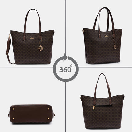 Lavie Women's Monoprint Hailon Tote Bag | Ladies Purse Handbag 