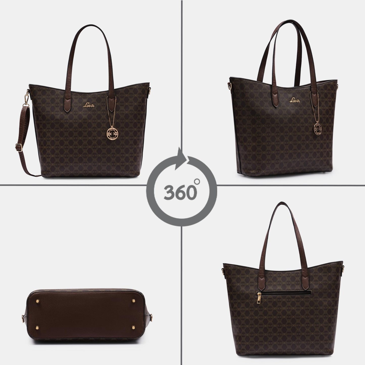 Lavie Women's Monoprint Hailon Tote Bag | Ladies Purse Handbag 