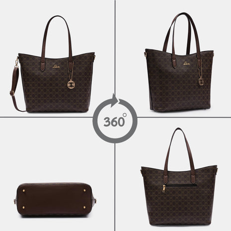 Lavie Women's Monoprint Hailon Tote Bag | Ladies Purse Handbag 