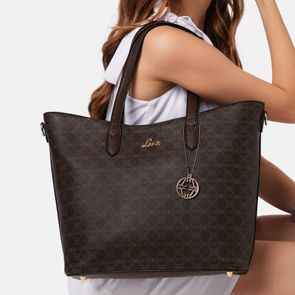 Lavie Women's Monoprint Hailon Tote Bag | Ladies Purse Handbag 