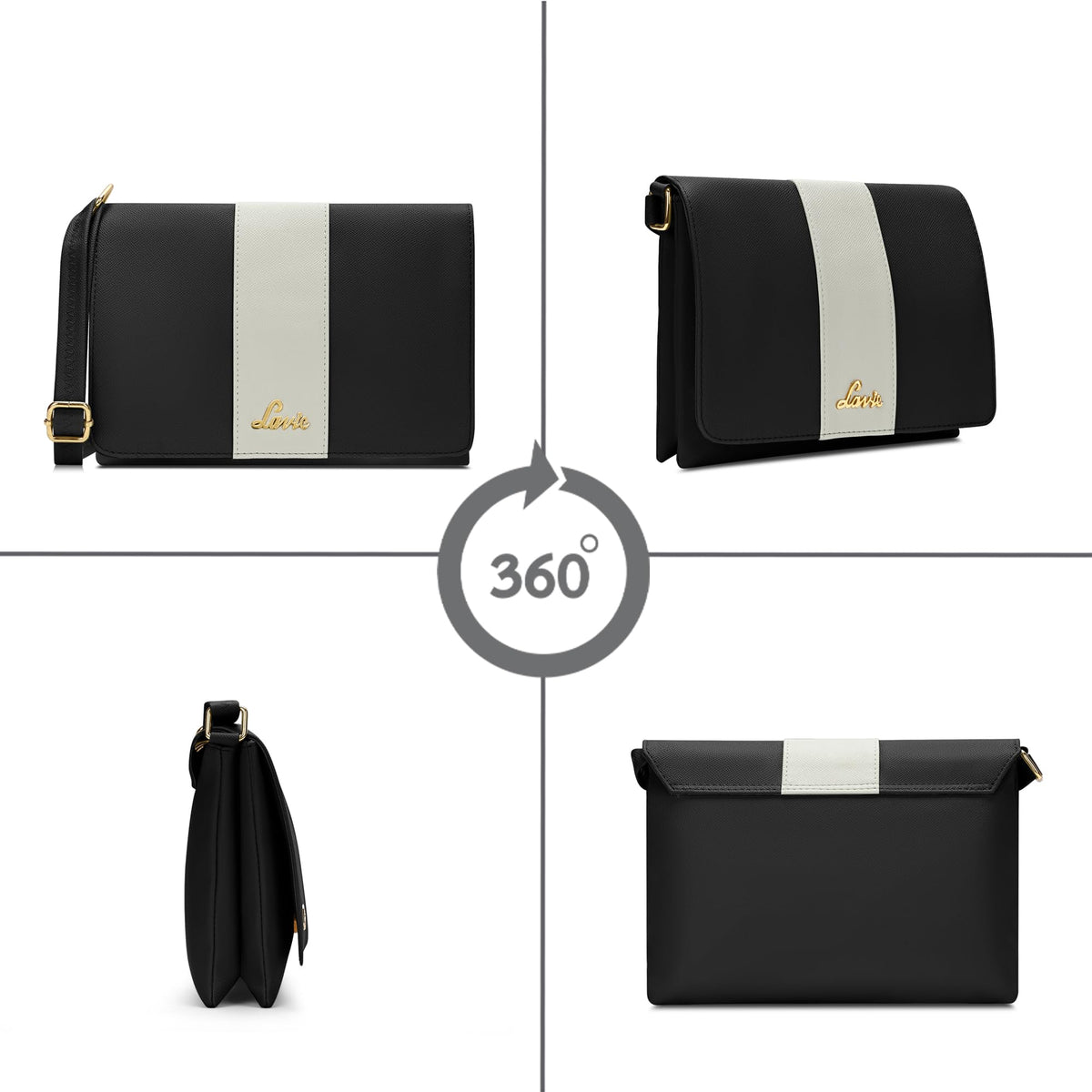 Lavie Women's Reese 2C Colorblock Crossbody Sling Bag | Flap Sling Bag | Ladies Purse Handbag | Gift for Women 